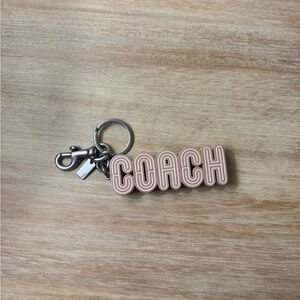 Coach Pink Logo Keychain